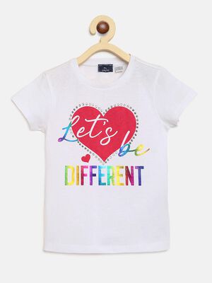 White T-Shirt With Graphic Print